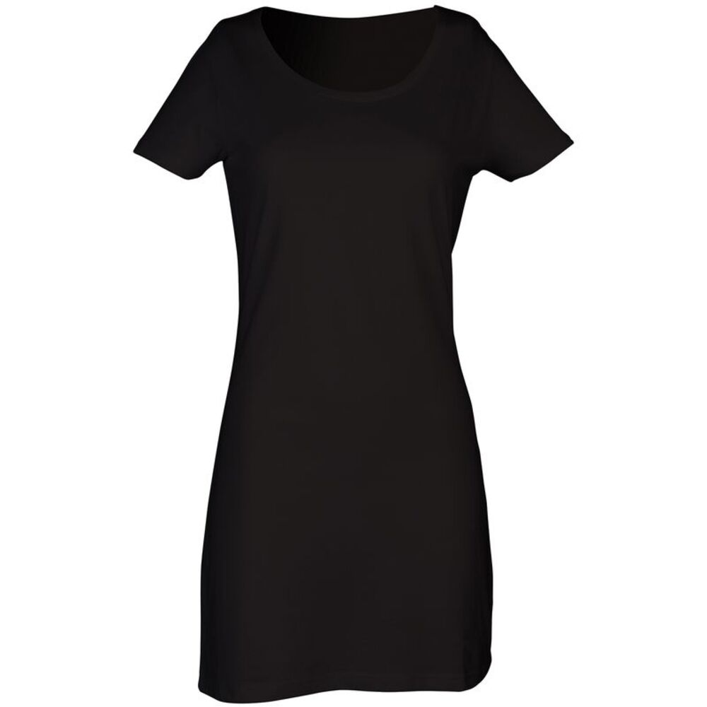 Skinni Fit Women's Scoop Neck T-Shirt Dress / Black
